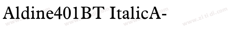 Aldine401BT ItalicA字体转换